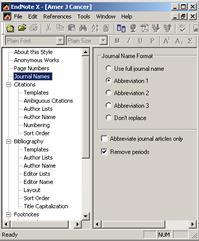 The style used by a specific journal can also be found by using the Style pull-down box on the EndNote toolbar, and selecting Select another style : A