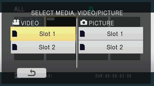 Adding shot marks to clips Select the card slot for playback Adding shot marks ( M ) will make it easier to find the clips you are looking for.