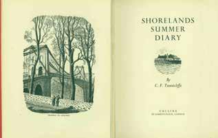 58 Tunnicliffe, C. F. SHORELANDS SUMMER DIARY. Demy 4to, First Edition; pp. 160; 16 fine coloured plates & numerous b/w.