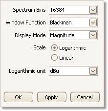 PicoScope 6 Beta User's Guide 129 7.5.1 Spectrum Options dialog This dialog appears when you click the Spectrum Options button in the Capture Setup toolbar.