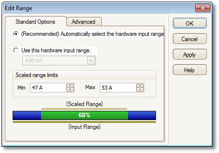 64 Menus 6.5.1.1.6.1 Edit Range dialog Location: Purpose: Manual Ranges Setup dialog > Edit or New Range editing a manual range for a custom probe Automatic mode If you leave the "Automatic" radio