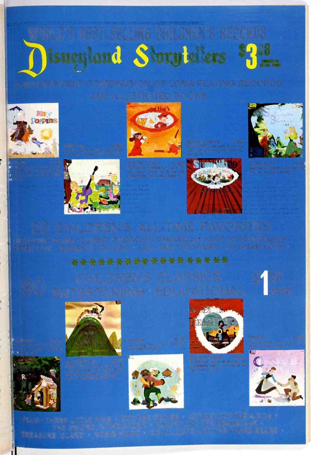 WORLD'S BEST-SELLING CHILDREN'S RECORDS A MAGNIFICENT COMBINATION OF LONG PLAYING RECORDS AND ILLUSTRATED BOOKS Welt Disney presents WC.) 'SUN.11/1420,1.1111.1141 WALT =An" PEE=EUTS (IIJJJ hlll!