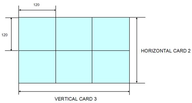 >CHOOSE CABLE PORT D HORIZONTAL CARD 1 VERTICAL CARD 1 WIDTH 64 (7) Choose <PORT U>, and set the horizontal card, vertical card, width and height.