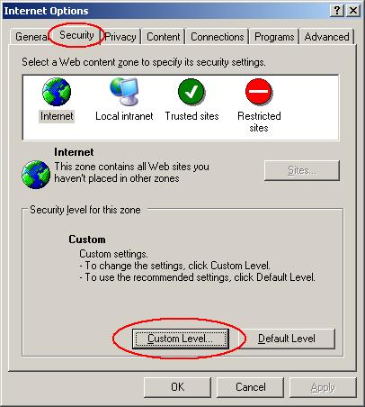 At the top of the Internet Explorer Window, click on Tools and then select Internet Options. Figure 7-9 2.