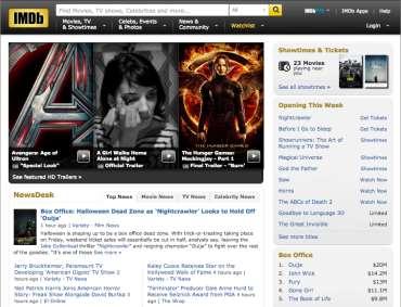 1 Usability Comparison of IMDb.com and RottenTomatoes.