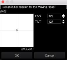* Moving Head initial position setting Right-click category selection area [3].