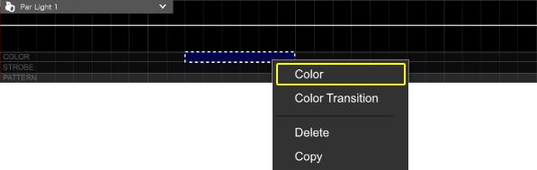2 Select [Color]. The dialog for color setting appears. 3 Select a color in the dialog and click OK.