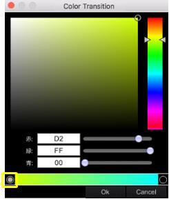 3 Set the color for the start point in the dialog above.