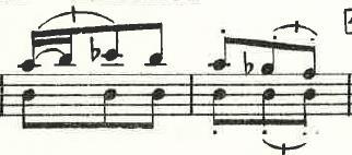 5: C major Suite, Gigue, bars 37-38 in Anna Magdalena s copy and Stogorsky s edition Stogorsky s work offers an easily readable, almost unerringly faithful transcription of Source A and this is its