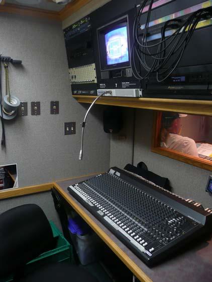 Audio The Audio Engineer is stationed in the truck and makes sure that viewers can hear the