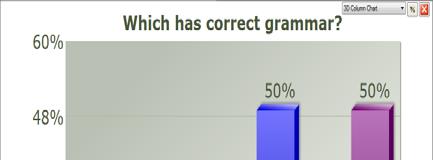 Which has correct grammar? 1.