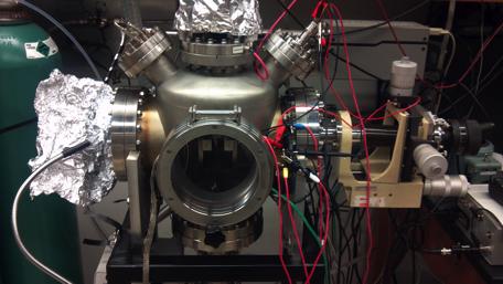3. Experimental Setup for testing a Mass Spectrometer 1. Vacuum Chamber Setup Prototypes of the micro ion source are tested in a vacuum chamber.