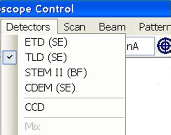 6.00 How to Select Detector Type ETD: TTL: