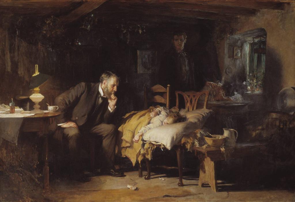 Fildes, Sir Luke. (1891) The Doctor. Bell says this is not a work of art, because its lack of significant form means that it does not provoke the aesthetic emotion.