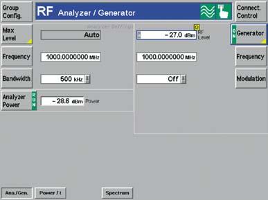 The base unit incorporates generic RF analyzer /