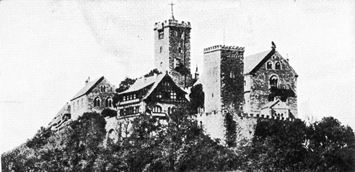 THE CASTLE AT WARTBURG As a boy little Sebastian used to climb the hill with his friends, and they, no doubt, had a happy time playing about the castle grounds.