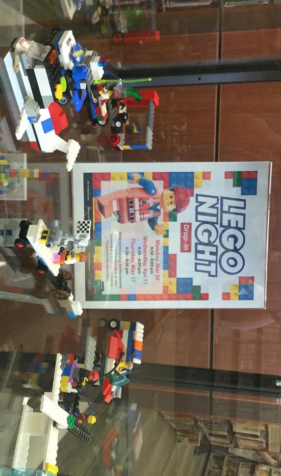 You can come to the library and build LEGO. And when you re done, you can leave it there so other people can also see it. In the aisle called Citizenship, you can find a book about Queen Elizabeth.