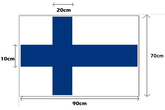 Q16.6. Find the area of the blue region in this flag.