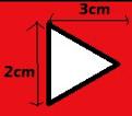 Area of a rectangle: Length Width (7 cm)(4 cm) = 28 cm 2 Area of a triangle formula:!!!! base height 2 cm 3 cm = 3 cm 2 So the area of red ink: 28 cm 2 3 cm 2 = 25 