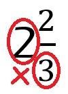 Demonstration B: Express 2! as an improper fraction.! Step 1: Multiply the bottom number (denominator) by the big number on the left (the whole number).