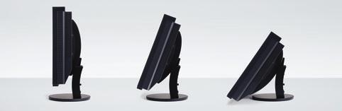 EIZO s innovative ArcSwing Stand offers a curved range of movement so you can easily position the screen at eye level or at a shallow angle akin to reading a book for a more natural viewing posture.