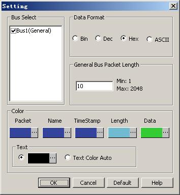 Fig4-40 - Packet List Setting Fig4-41 - General Bus Packet List 1.