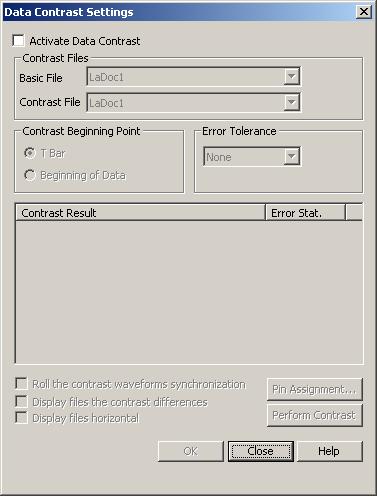 It can line out the different waveform segments of the basic file in the contrast file. Meanwhile, it can count the number of the difference. 4.9.1 Basic Software Setup of Data Contrast STEP 1.