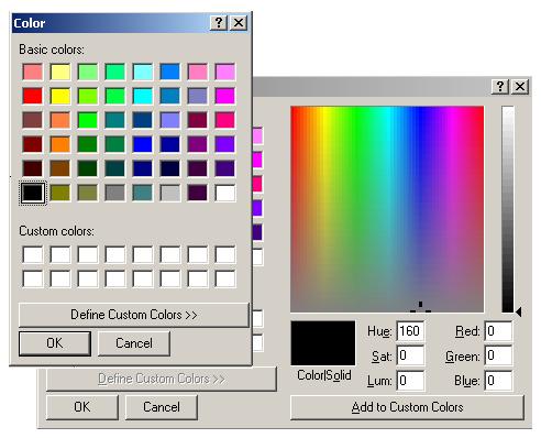 3.6.1 Modify Workaround Color To modify the workaround color, click the color block shown in Fig 3-154. A Color panel, shown in Fig 3-156, will appear.
