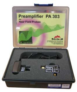 Near field probe set The probe set contains: RF-E 03 E-field 30MHz-3GHz RF-B 0,3-3 Vert. H-field, 30MHz-3GHz RF-R 0,3-3 Horiz. H-field, 30MHz-3GHz LF-B 3 Vert.