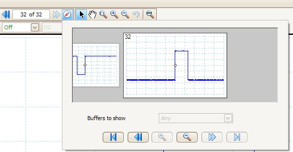 The actual number of samples is not always exactly that, but it will not be greater. 1.11 Buffer navigation toolbar Each screen capture is called a buffer in PicoScope 6.