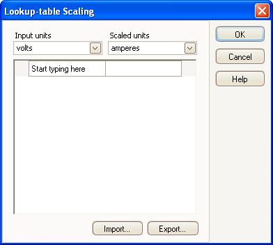 Select Yes or Create a Lookup Table to open a blank table, allowing you to create a customised lookup table.