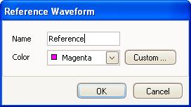 The reference waveform will appear in a fainter colour in the Library section.