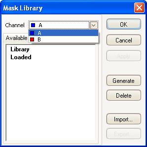 To create a new mask, select Masks > Add Mask from the Tools menu. The next screen that appears is the Mask Library.