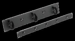 Steel panels with RAL 005 black polyester powder paint finish have slots for VELCRO cable wraps. Each panel includes 10 black -in. (03-mm) VELCRO cable wraps.