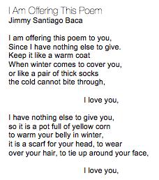 How does the poet, Jimmy Santiago Baca, use