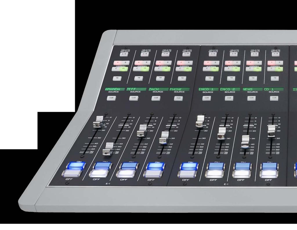E-1 CONTROL SURFACE CONSOLE With the E-1, we wanted to create a control surface that brought the most popular features of our E-Series to a self-contained chassis that included a monitor and trackpad