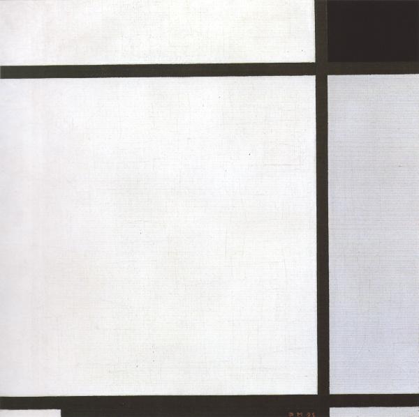Prikaz 59: Piet Mondrian, Kompozicija s sivo in črno (Composition