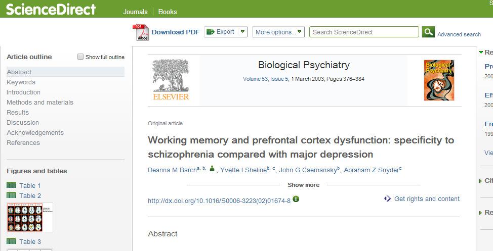 Accessing the article Read the abstract and if it looks good, download