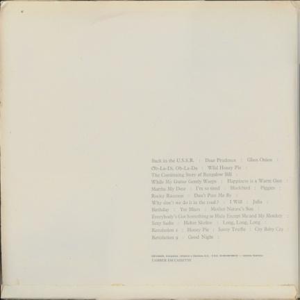 Top opening cover, embossed The BEATLES and imprinted STEREO on front, TAMBEM EM