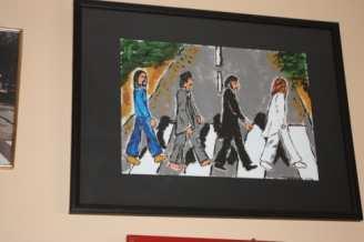 Famed framed photo of Beatles crossing Abbey Road