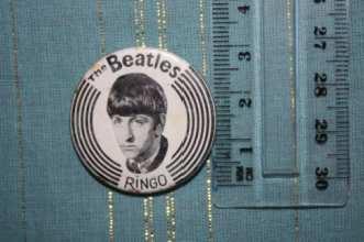#343 Pinback 1" button showing Beatles