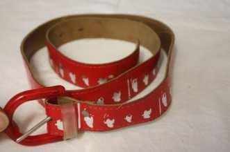Christmas Fan club $250 #392 Red vinyl belt and buckle