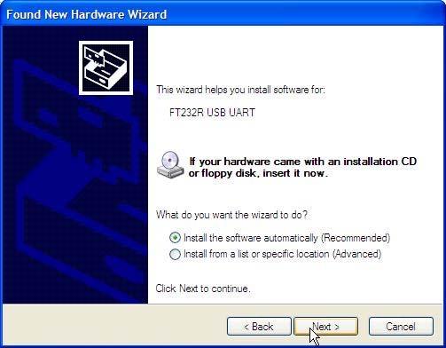 Fig. 4.3. Choose "Install the software automatically" and click "Next". Fig. 4.4. Windows Logo test message box, click "Continue Anyway".