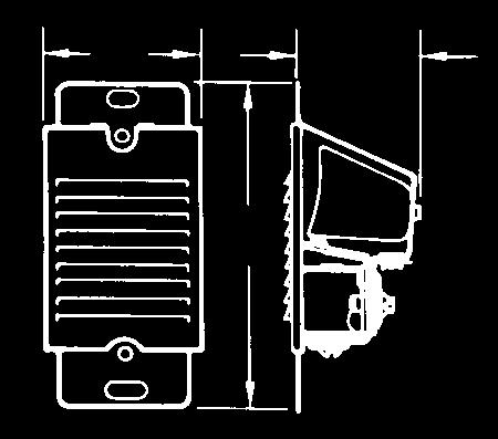 Transformer and pushbutton may be mounted in same 3 gang outlet box with a minimum depth of 1 3/4" (44 mm) using a Cat. No. 593 transformer mounting plate (page 11-4).