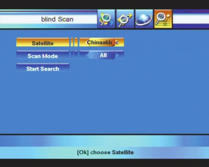 Satellite: Show the satellite name dish position is set. If you want to change satellite you should change satellite from Antenna Menu. TP Freq: Show TP of the designated satellite.