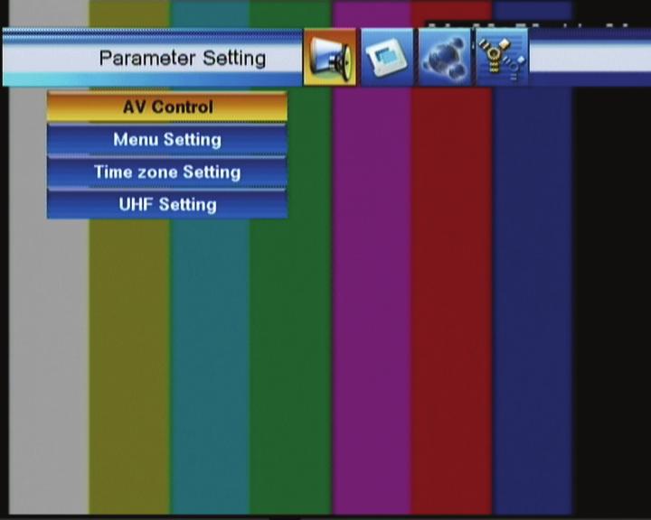 In this menu you can set some parameters output to TV.