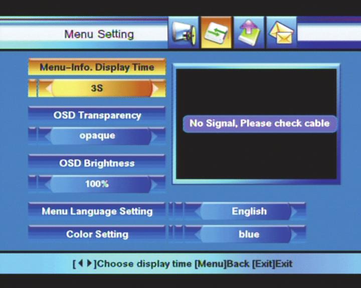 TV Format: You can select OSD &video display mode to one of Auto, PAL, NTSC.