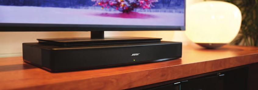 The soundbar needs just one simple connection to your TV and fits nicely in front of it, while a universal remote easily
