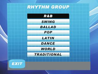 RHYTHM This piano offers 100 rhythm styles and a variation of each of those style patterns to choose from. The rhythm section of the keyboard is assigned by the auto accompaniment split point.