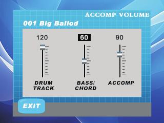 AUTO ACCOMPANIMENT Each of the 100 percussive rhythm styles has its own auto accompaniment, dedicated to that style.
